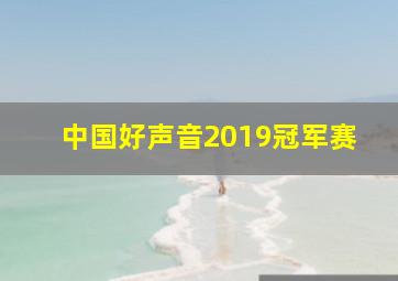 中国好声音2019冠军赛