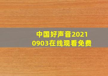 中国好声音20210903在线观看免费