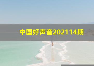 中国好声音202114期