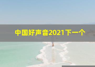 中国好声音2021下一个