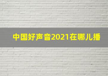 中国好声音2021在哪儿播