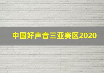 中国好声音三亚赛区2020