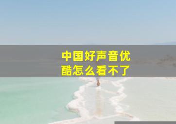 中国好声音优酷怎么看不了