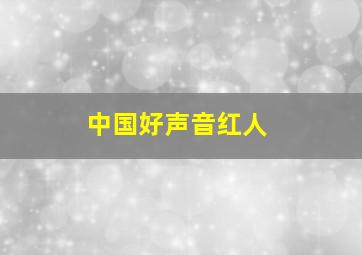 中国好声音红人