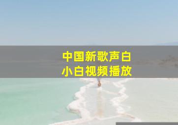 中国新歌声白小白视频播放