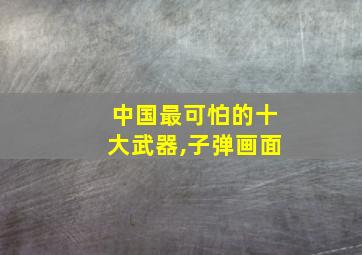 中国最可怕的十大武器,子弹画面