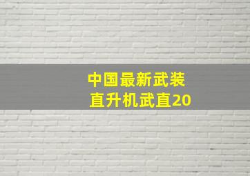 中国最新武装直升机武直20