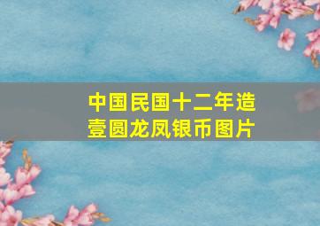 中国民国十二年造壹圆龙凤银币图片