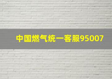 中国燃气统一客服95007