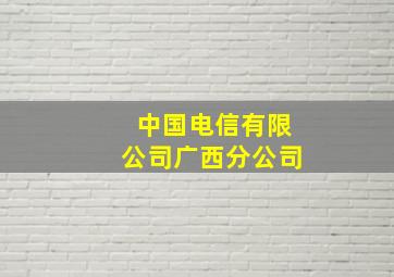 中国电信有限公司广西分公司