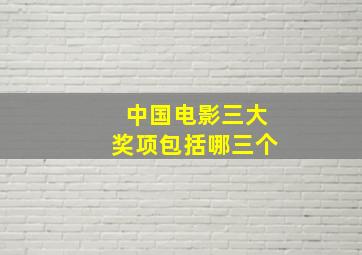 中国电影三大奖项包括哪三个