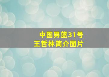 中国男篮31号王哲林简介图片