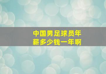 中国男足球员年薪多少钱一年啊