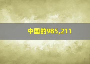 中国的985,211