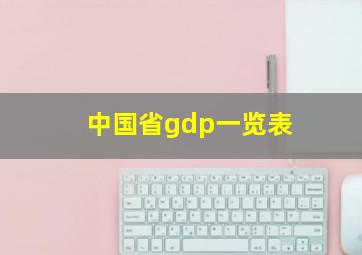 中国省gdp一览表