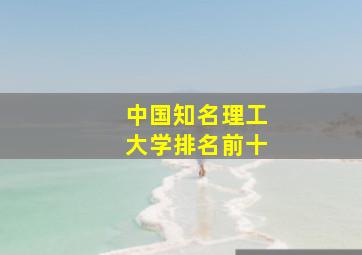 中国知名理工大学排名前十