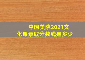 中国美院2021文化课录取分数线是多少