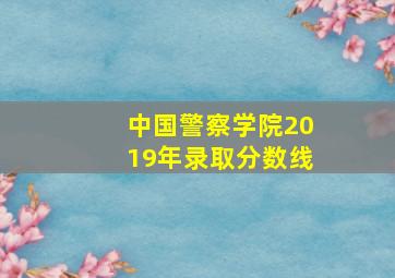 中国警察学院2019年录取分数线