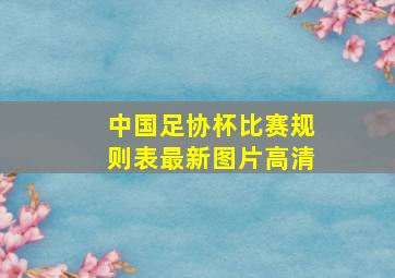 中国足协杯比赛规则表最新图片高清