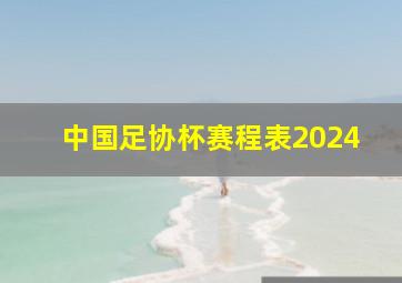 中国足协杯赛程表2024