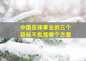 中国足球事业的三个目标不包括哪个方面