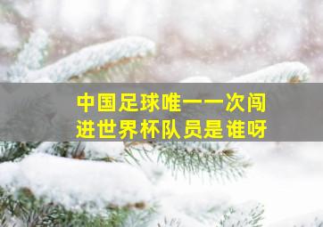 中国足球唯一一次闯进世界杯队员是谁呀