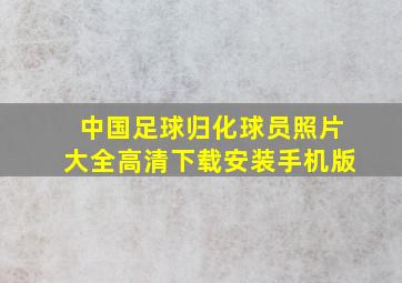 中国足球归化球员照片大全高清下载安装手机版