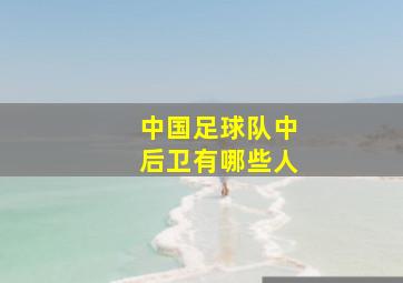 中国足球队中后卫有哪些人