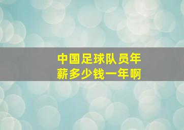 中国足球队员年薪多少钱一年啊