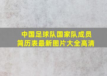 中国足球队国家队成员简历表最新图片大全高清