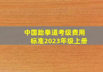 中国跆拳道考级费用标准2023年级上册