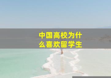 中国高校为什么喜欢留学生