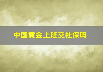 中国黄金上班交社保吗