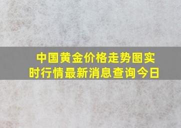 中国黄金价格走势图实时行情最新消息查询今日