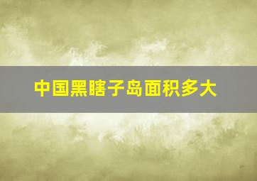 中国黑瞎子岛面积多大