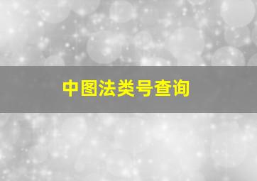 中图法类号查询