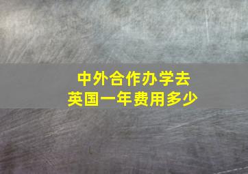 中外合作办学去英国一年费用多少