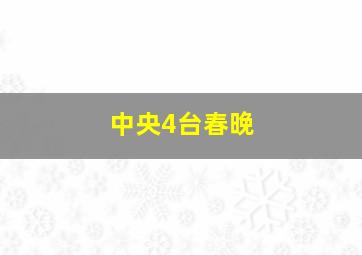 中央4台春晚