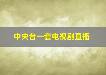 中央台一套电视剧直播