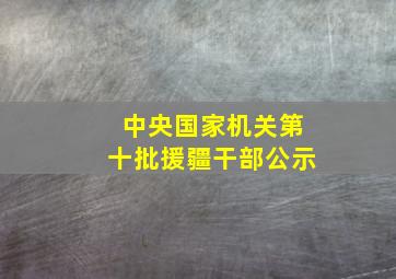 中央国家机关第十批援疆干部公示