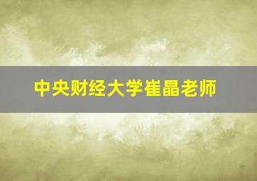 中央财经大学崔晶老师