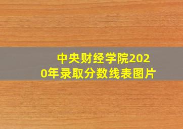 中央财经学院2020年录取分数线表图片