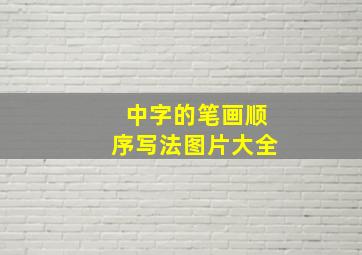 中字的笔画顺序写法图片大全