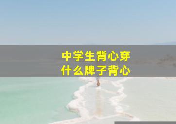 中学生背心穿什么牌子背心