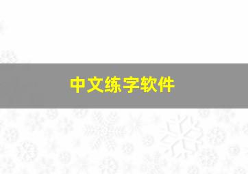 中文练字软件