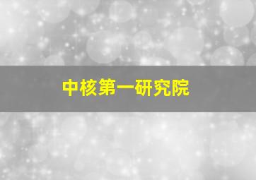 中核第一研究院