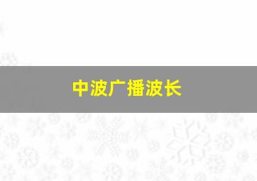 中波广播波长