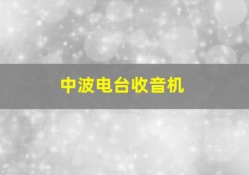 中波电台收音机