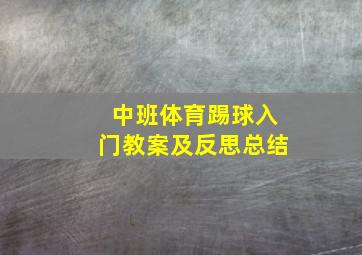 中班体育踢球入门教案及反思总结