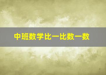 中班数学比一比数一数